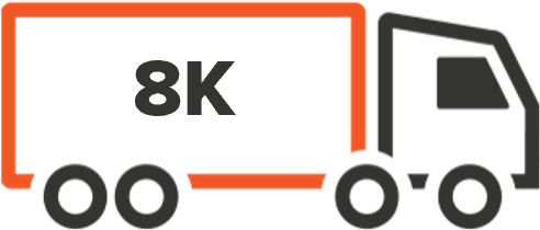 8,000+ routes per week