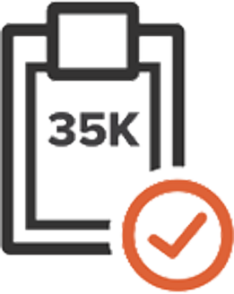 35,000+ stops per week